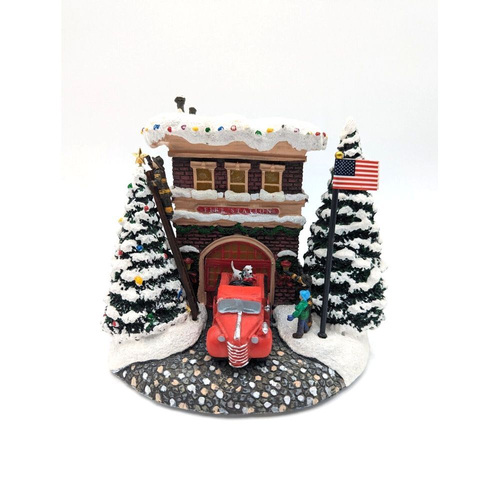 Thomas Kinkade 2019 A First Responder's Christmas Painters of Light Lighted Xmas